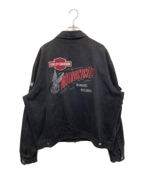 HARLEY-DAVIDSON（ハーレーダビッドソン）HARLEY-DAVIDSON (ハーレーダビッドソン) ライディングジャケット ブラック サイズ:XLの古着・服飾アイテム