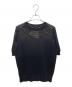 theory luxe (セオリーリュクス) メッシュコンビネーションショートスリーブセーター ブラック サイズ:38：7000円