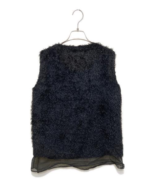 theory luxe（セオリーリュクス）theory luxe (セオリーリュクス) フリンジコンビネーションノースリーブブ ラウス ブラック サイズ:38の古着・服飾アイテム