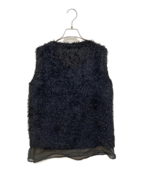 theory luxe（セオリーリュクス）theory luxe (セオリーリュクス) フリンジコンビネーションノースリーブブ ラウス ブラック サイズ:38の古着・服飾アイテム