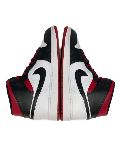 NIKE（ナイキ）NIKE (ナイキ) AIR JORDAN 1 MID ホワイト×レッド サイズ:US12の古着・服飾アイテム