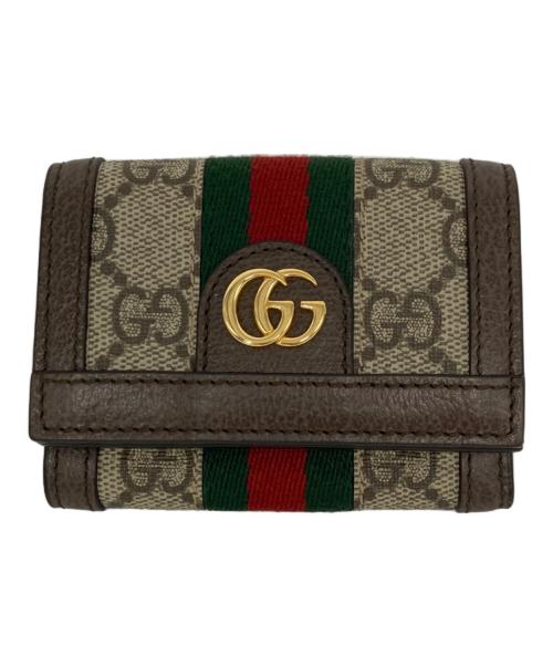 GUCCI（グッチ）GUCCI (グッチ) オフィディア ミニ ウォレット ブラウンの古着・服飾アイテム