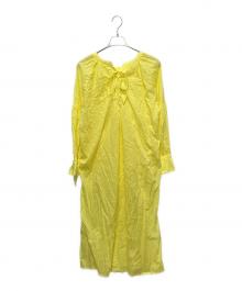 THREE DOTS（スリードッツ）の古着「Vintage lawn 2way race-up dress」｜イエロー