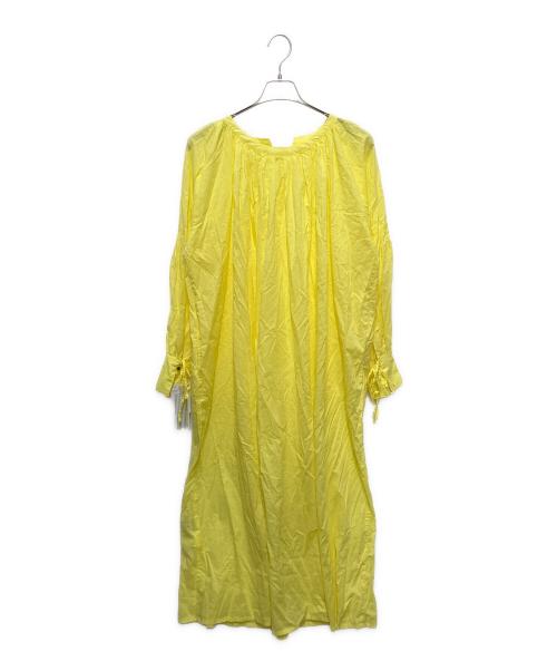 THREE DOTS（スリードッツ）THREE DOTS (スリードッツ) Vintage lawn 2way race-up dress イエロー サイズ:Sの古着・服飾アイテム
