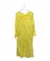 THREE DOTS（スリードッツ）の古着「Vintage lawn 2way race-up dress」｜イエロー