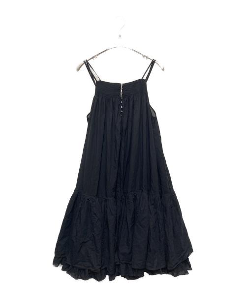 Curensology（カレンソロジー）Curensology (カレンソロジー) コットンギャザーキャミソールワンピース ブラック サイズ:FREEの古着・服飾アイテム