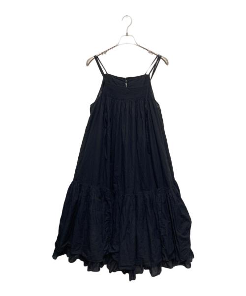 Curensology（カレンソロジー）Curensology (カレンソロジー) コットンギャザーキャミソールワンピース ブラック サイズ:FREEの古着・服飾アイテム