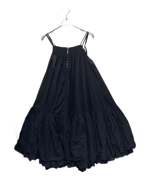 Curensology（カレンソロジー）Curensology (カレンソロジー) コットンギャザーキャミソールワンピース ブラック サイズ:FREEの古着・服飾アイテム