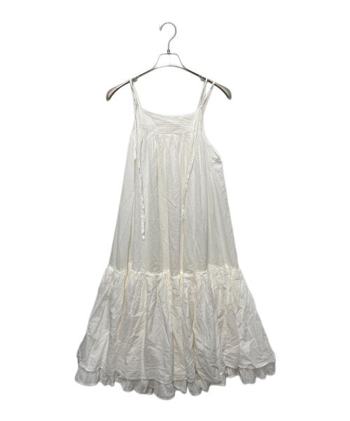 Curensology（カレンソロジー）Curensology (カレンソロジー) コットンギャザーキャミソールワンピース ホワイト サイズ:FREEの古着・服飾アイテム