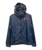 K-WAY×PLAY COMME des GARCONSケイウェイ×プレイコムデギャルソン）の古着「ハートワッペンナイロンジャケット」｜ネイビー
