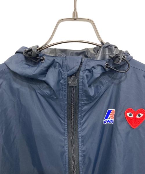 K-WAY（ケイウェイ）K-way (ケイウェイ) PLAY COMME des GARCONS (プレイコムデギャルソン) ハートワッペンナイロンジャケット ネイビー サイズ:XSの古着・服飾アイテム