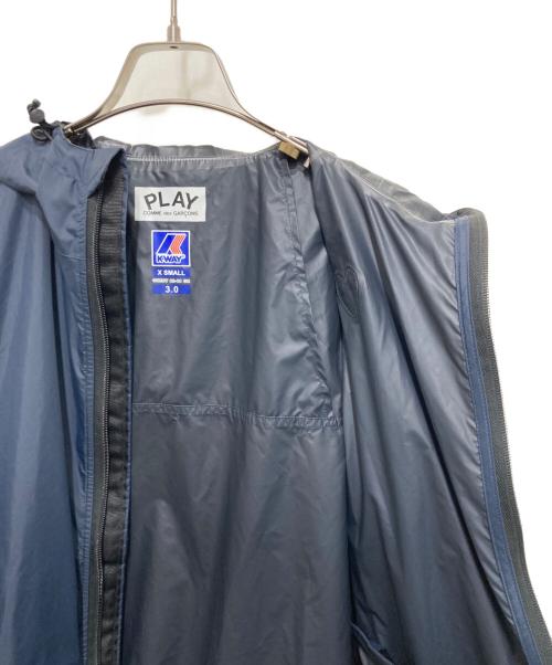 K-WAY（ケイウェイ）K-way (ケイウェイ) PLAY COMME des GARCONS (プレイコムデギャルソン) ハートワッペンナイロンジャケット ネイビー サイズ:XSの古着・服飾アイテム