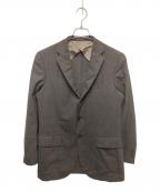 green label relaxingグリーンレーベルリラクシング）の古着「MYK トロピカル 無地 3ボタン DKD NTHP- ジャケット」｜ブラウン