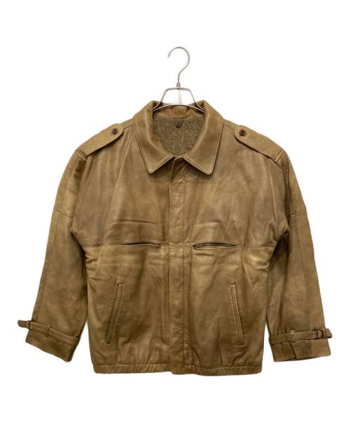 GIMO'S（ジモス）GIMO'S (ジモス) ヴィンテージレザージャケット ブラウン サイズ:46の古着・服飾アイテム