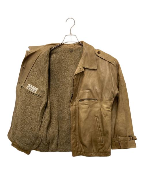 GIMO'S（ジモス）GIMO'S (ジモス) ヴィンテージレザージャケット ブラウン サイズ:46の古着・服飾アイテム