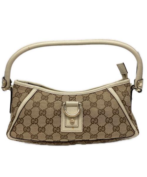 GUCCI（グッチ）GUCCI (グッチ) ワンショルダーバッグ ブラウン×アイボリーの古着・服飾アイテム