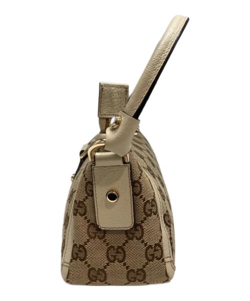 GUCCI（グッチ）GUCCI (グッチ) ワンショルダーバッグ ブラウン×アイボリーの古着・服飾アイテム