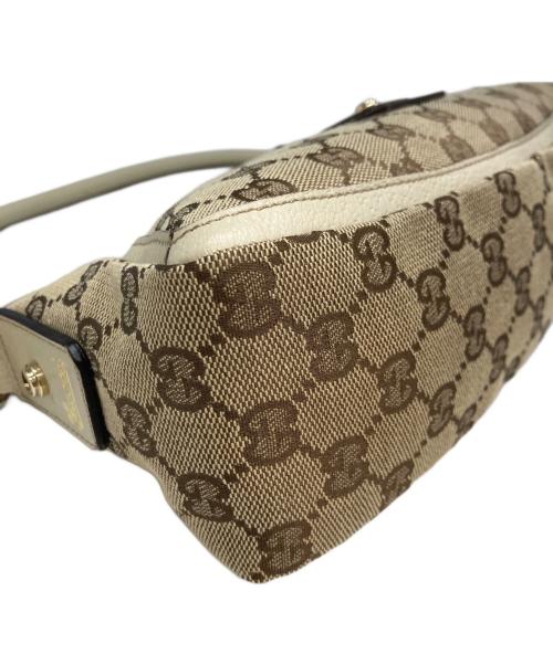GUCCI（グッチ）GUCCI (グッチ) ワンショルダーバッグ ブラウン×アイボリーの古着・服飾アイテム