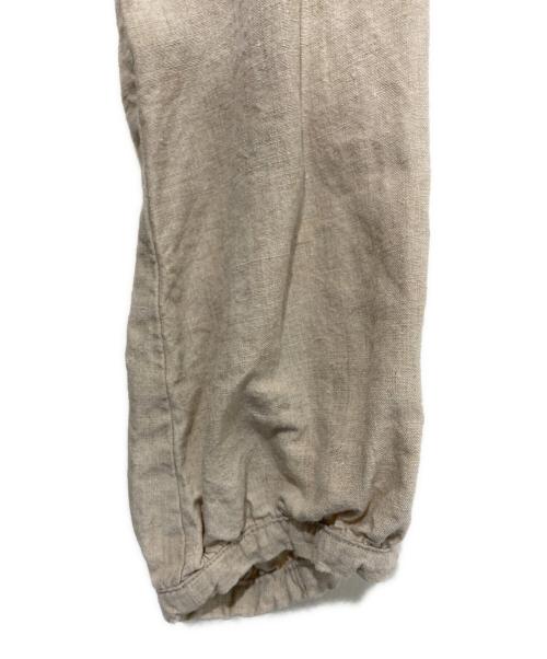 nest Robe（ネストローブ）nest Robe (ネストローブ) ブラックリネンラッフルブラウス ベージュ サイズ:FREEの古着・服飾アイテム