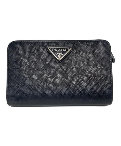 PRADA（プラダ）PRADA (プラダ) 2つ折り財布 ブラックの古着・服飾アイテム