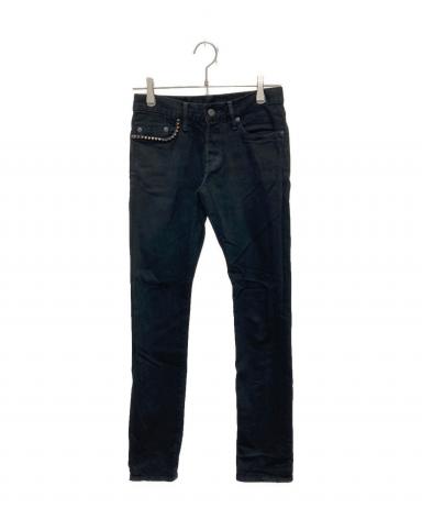 ヒステリックグラマースタッズ付きブラックスキニージーンズ 中古・古着通販】Hysteric Glamour (ヒステリックグラマー) スタッズ