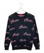 SUPREMEシュプリーム）の古着「HATE SWEATER／ニット」｜ブラック