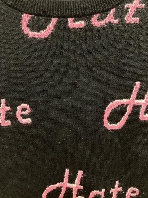 SUPREME（シュプリーム）SUPREME (シュプリーム) HATE SWEATER／ニット ブラック サイズ:Ⅼの古着・服飾アイテム