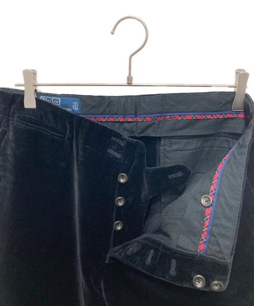 POLO RALPH LAUREN（ポロ・ラルフローレン）POLO RALPH LAUREN (ポロ・ラルフローレン) ベロアパンツ ブラック サイズ:SIZE 81cm (W32)の古着・服飾アイテム