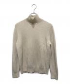 AURALEEオーラリー）の古着「SUPER FINE WOOL RIB KNIT TURTLE NECK P/O」｜アイボリー
