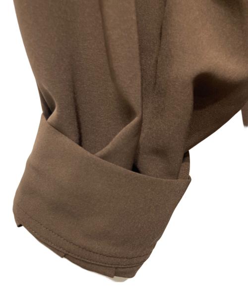 BALLSEY（ボールジィ）BALLSEY (ボールジィ) シアートロピカル ボウタイブラウス ブラウン サイズ:36の古着・服飾アイテム