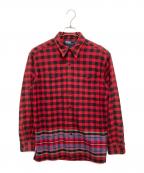 POLO RALPH LAURENポロ・ラルフローレン）の古着「ブロックチェックネルシャツ」｜レッド
