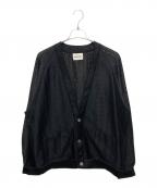 MONKEY TIMEモンキータイム）の古着「RASCHEL LACE V CARDIGAN MONKEY」｜ブラック