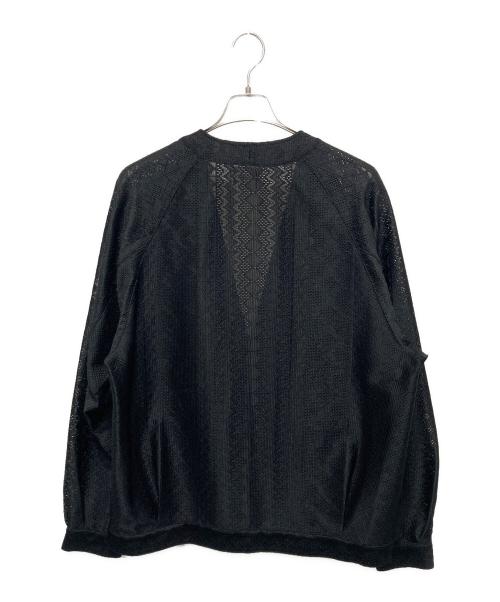 MONKEY TIME（モンキータイム）MONKEY TIME (モンキータイム) RASCHEL LACE V CARDIGAN MONKEY ブラック サイズ:Ⅼの古着・服飾アイテム