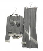 lumignonルミニョン）の古着「Fluffy cotton lace 3set」｜グレー