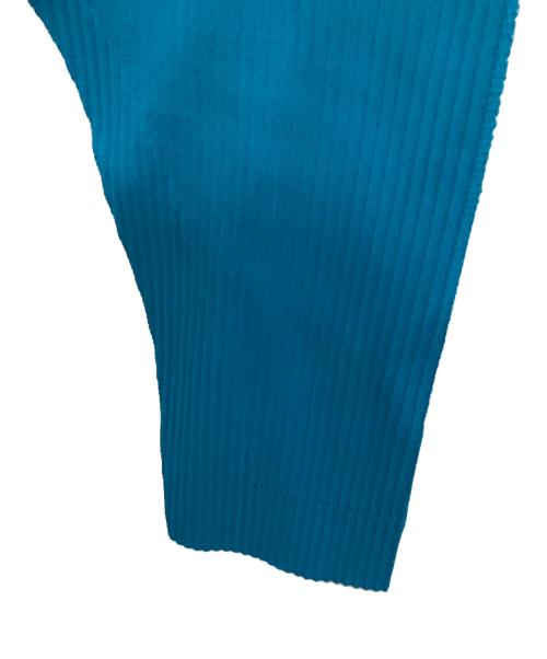 me ISSEY MIYAKE（ミーイッセイ ミヤケ）me ISSEY MIYAKE (ミーイッセイ ミヤケ) FINE KNIT PLEATS カーディガン ブルー サイズ:FREEの古着・服飾アイテム