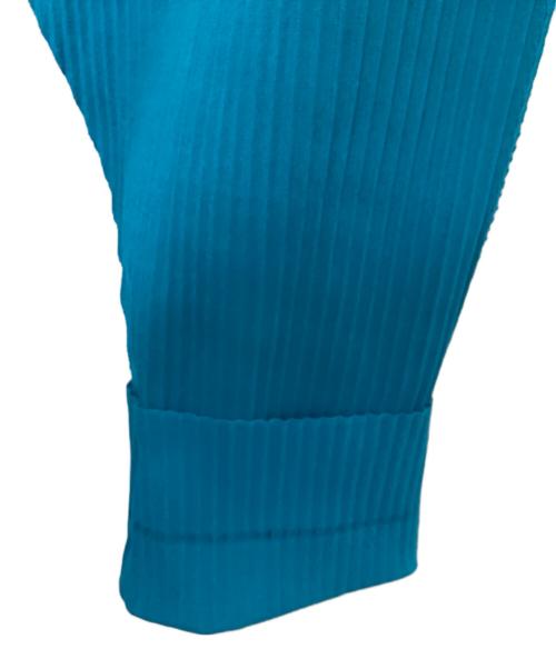 me ISSEY MIYAKE（ミーイッセイ ミヤケ）me ISSEY MIYAKE (ミーイッセイ ミヤケ) FINE KNIT PLEATS カーディガン ブルー サイズ:FREEの古着・服飾アイテム