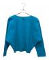 me ISSEY MIYAKE（ミーイッセイ ミヤケ）の古着「FINE KNIT PLEATS カーディガン」｜ブルー