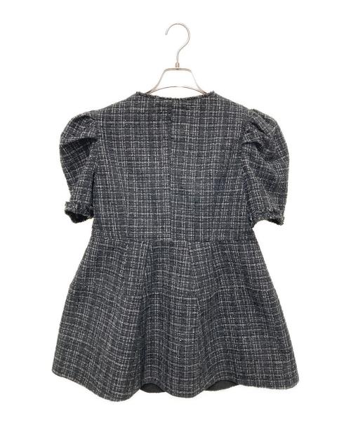 CELFORD（セルフォード）CELFORD (セルフォード) ファンシーツイードペプラムジャケット ブラック サイズ:38の古着・服飾アイテム