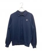 FRED PERRY×JOURNAL STANDARDフレッドペリー×ジャーナルスタンダード）の古着「別注フル ボタンピケポロシャツ」｜ネイビー