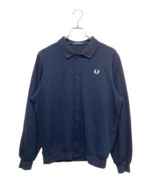 FRED PERRY×JOURNAL STANDARD（フレッドペリー×ジャーナルスタンダード）の古着「別注フル ボタンピケポロシャツ」｜ネイビー