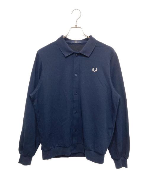 FRED PERRY（フレッドペリー）FRED PERRY (フレッドペリー) JOURNAL STANDARD (ジャーナルスタンダード) 別注フル ボタンピケポロシャツ ネイビー サイズ:Ⅿの古着・服飾アイテム