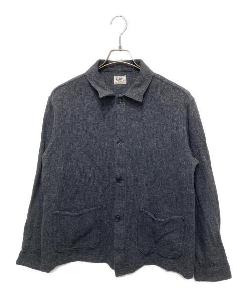 SHIPS（シップス）SHIPS (シップス) コットン ツイード カバー シャツ グレー サイズ:Ⅿの古着・服飾アイテム