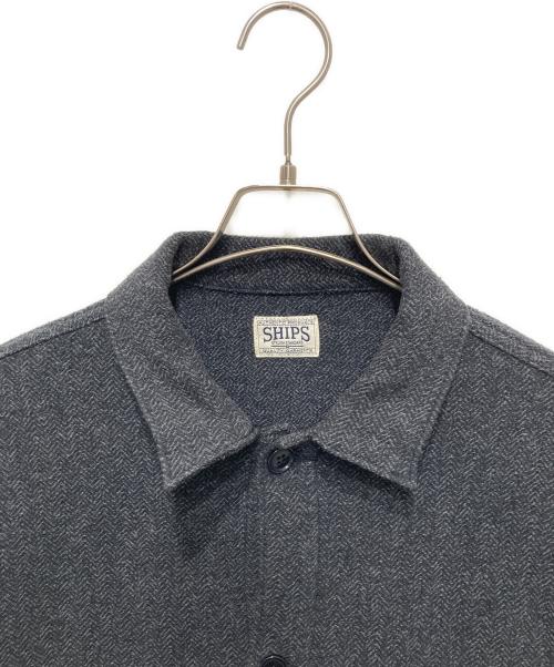 SHIPS（シップス）SHIPS (シップス) コットン ツイード カバー シャツ グレー サイズ:Ⅿの古着・服飾アイテム