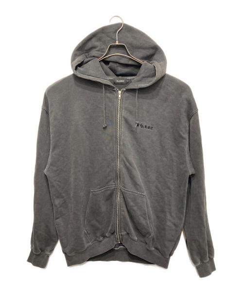 X-LARGE（エクストララージ）X-LARGE (エクストララージ) PIGMENT DYED EMBOSS LOGO ZIP HOODED SWEAT ブラック サイズ:XLの古着・服飾アイテム
