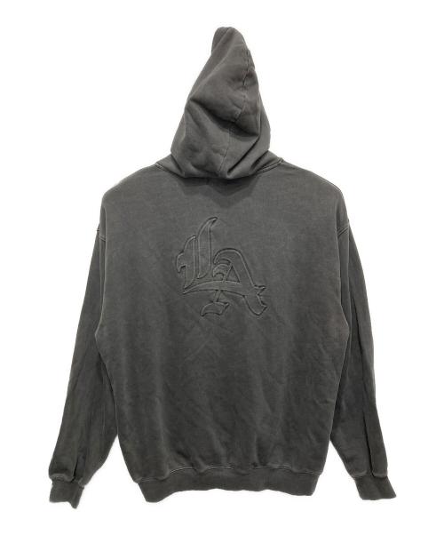 X-LARGE（エクストララージ）X-LARGE (エクストララージ) PIGMENT DYED EMBOSS LOGO ZIP HOODED SWEAT ブラック サイズ:XLの古着・服飾アイテム