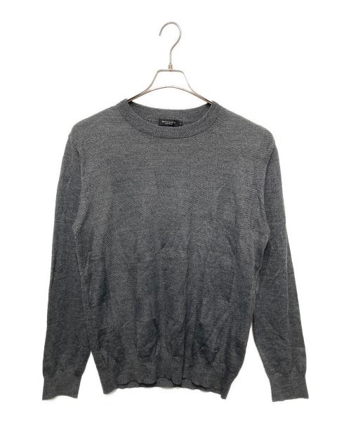 BLACK LABEL CRESTBRIDGE（ブラックレーベル クレストブリッジ）BLACK LABEL CRESTBRIDGE (ブラックレーベル クレストブリッジ) シャドーチェッククルーネックニット グレー サイズ:XLの古着・服飾アイテム
