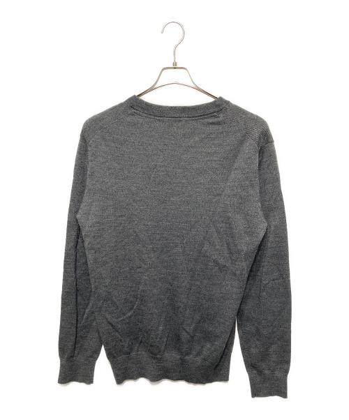 BLACK LABEL CRESTBRIDGE（ブラックレーベル クレストブリッジ）BLACK LABEL CRESTBRIDGE (ブラックレーベル クレストブリッジ) シャドーチェッククルーネックニット グレー サイズ:XLの古着・服飾アイテム