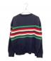GUCCI (グッチ) ウールアルパカボーダーニット ネイビー サイズ:XL：30000円