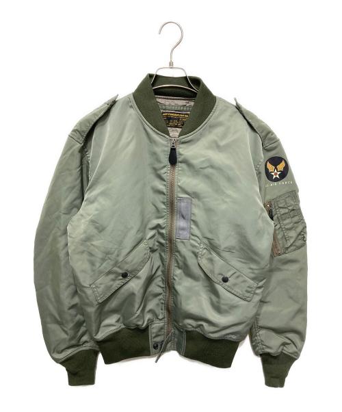 HOUSTON（ヒューストン）HOUSTON (ヒューストン) L-2B フライトジャケット カーキ サイズ:XLの古着・服飾アイテム