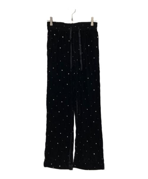 Couture d'adam（クチュールドアダム）COUTURE D'ADAM (クチュールドアダム) Glitter PT ベロアイージーパンツ ブラック サイズ:38の古着・服飾アイテム